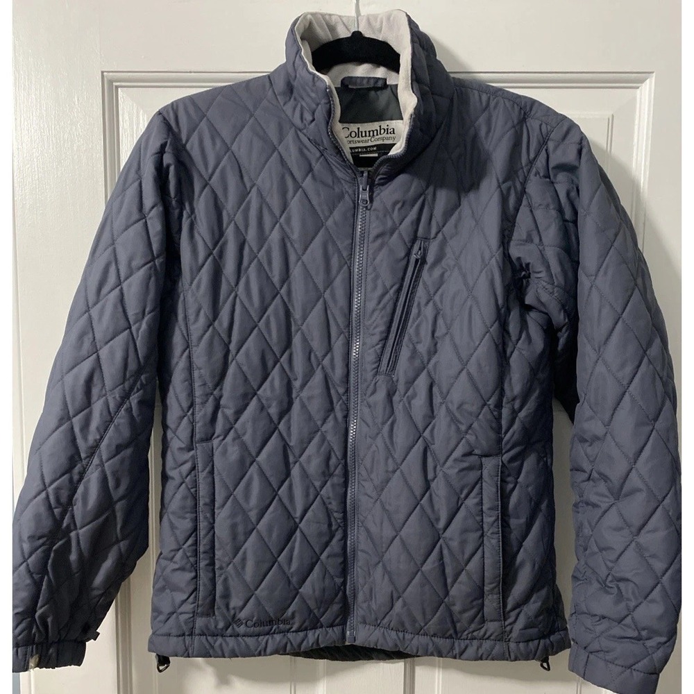 Columbia Interchange Womens Blue Quilted Jacket Sz Small Liner